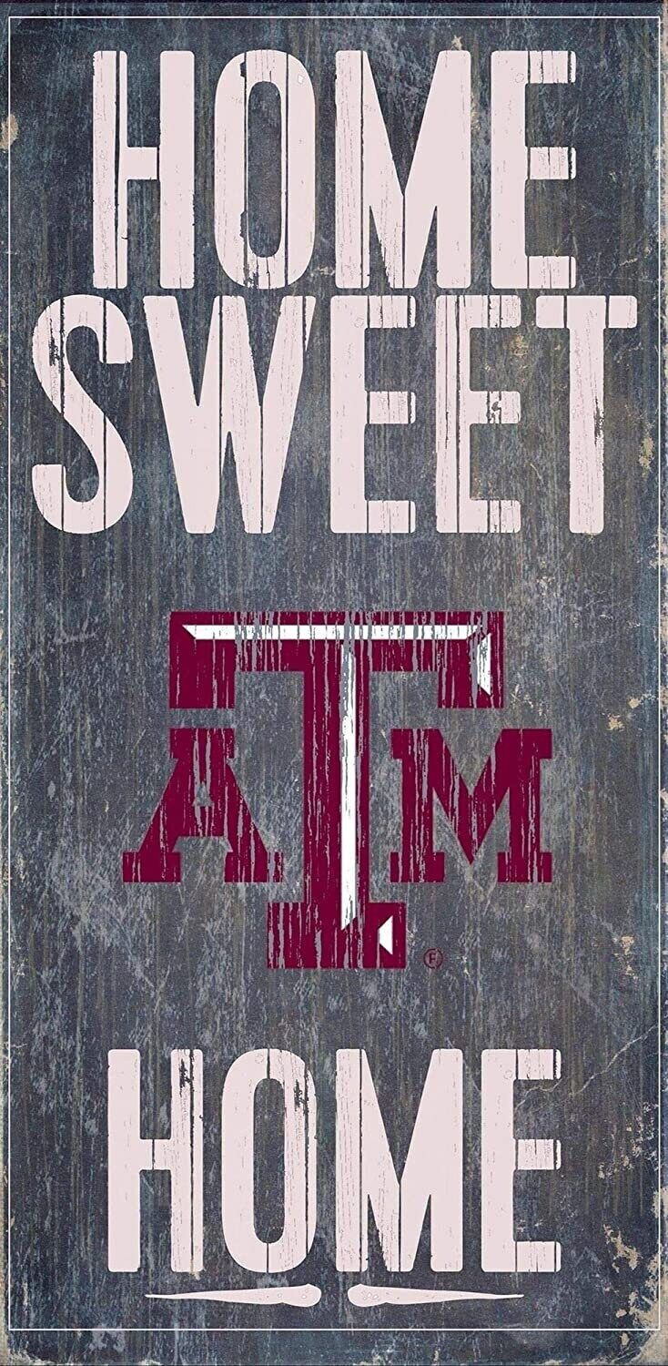 Texas A&M Aggies "Home Sweet Home" Wood Signs 6"x12"