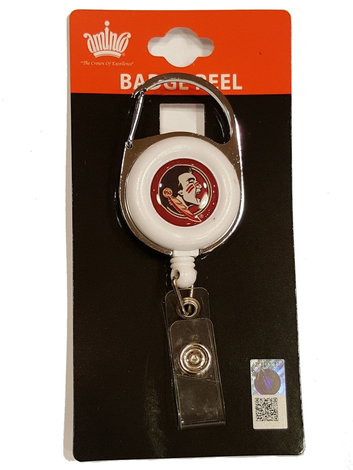 Florida State Seminoles 24-inch Heavy-Duty Retractable Nylon Cord Carabiner Clip