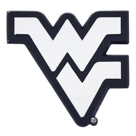 WEST VIRGINIA MOUNTAINEERS - CHROME AUTO EMBLEM - 3" X 3"