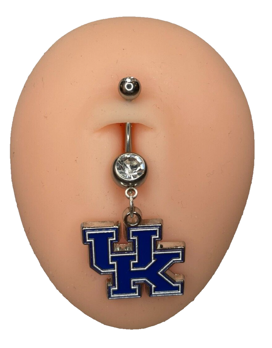 Kentucky Wildcats Double Gem Surgical Steel Navel Belly Piercing