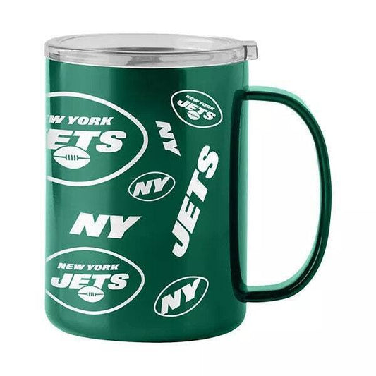 New York Jets 15oz Sticker Ultra Mug  Stainless Steel  Insulated  Hot&Cold