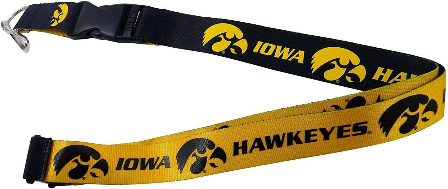 Iowa Hawkeyes Two Tone Lanyard Keychains