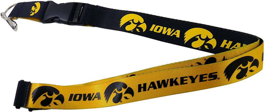 Iowa Hawkeyes Two Tone Lanyard Keychains