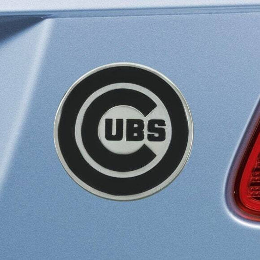 CHICAGO CUBS - CHROME AUTO EMBLEM - 3" X 3"