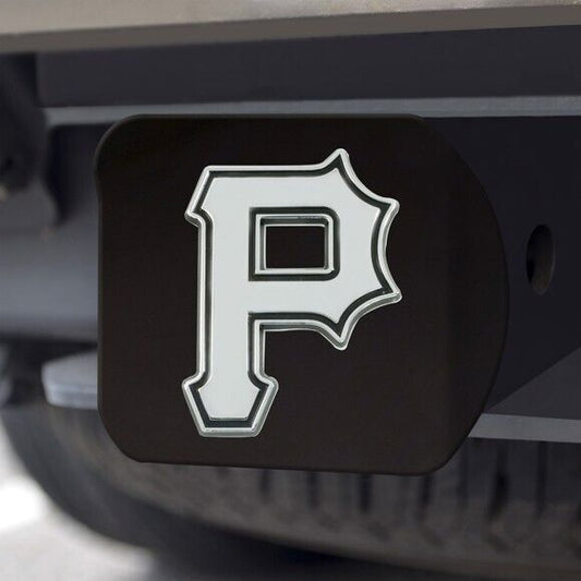 Pittsburgh Pirates Hitch Cover - Heavy Duty Black - 3.4" x 4"