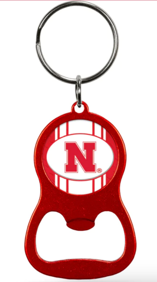 Nebraska Cornhuskers Colored Bottle Opener Metal Keychain Keyrings