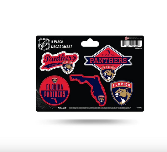 Florida Panthers 4" x 6" Vinyl Die-Cut Decal Outdoor Rated