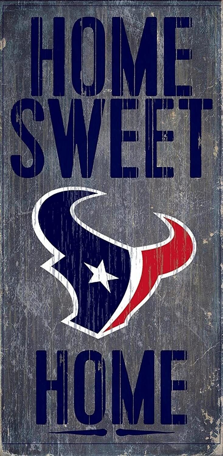 Houston Texans "Home Sweet Home" Wood Signs 6"x12"