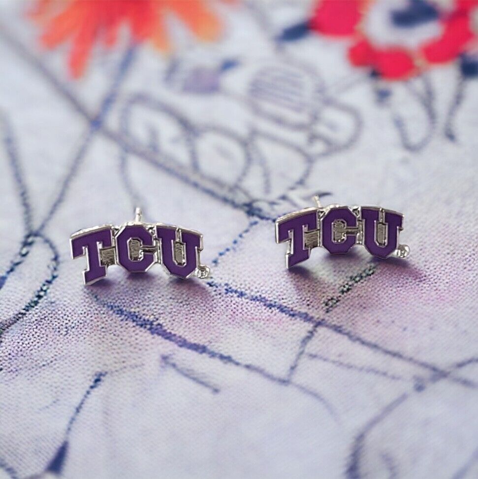 TCU TEXAS CHRISTIAN HORNED FROGS POST STUD EARRINGS