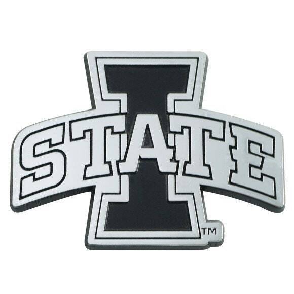 IOWA STATE CYCLONES - CHROME AUTO EMBLEM - 3" X 3"