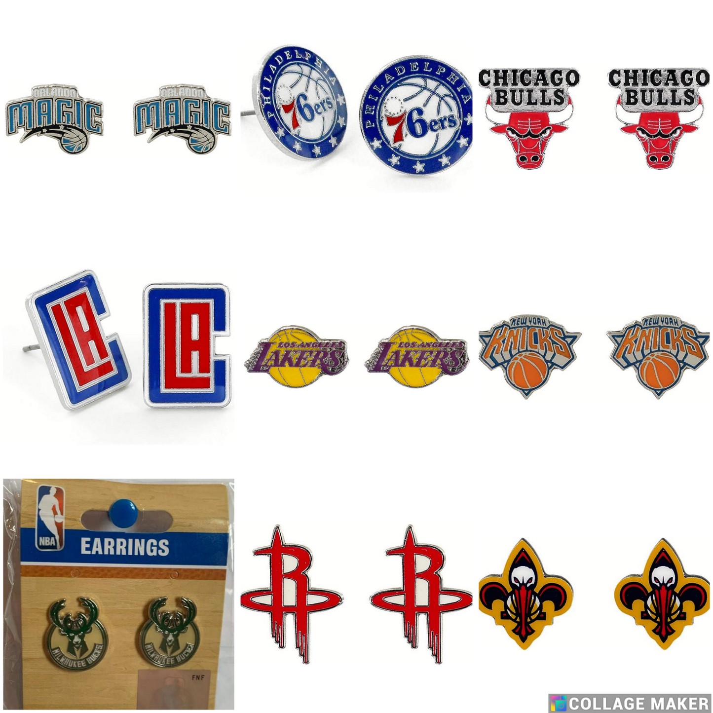 NBA Licensed Post Stud Earrings - Pick Your Team