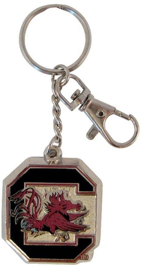 South Carolina Gamecocks Heavyweight Metal Keychain Keyrings