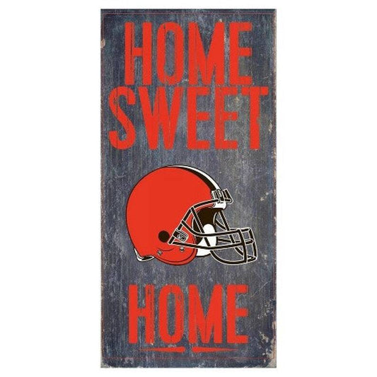 Cleveland Browns "Home Sweet Home" Wood Signs 6"x12"