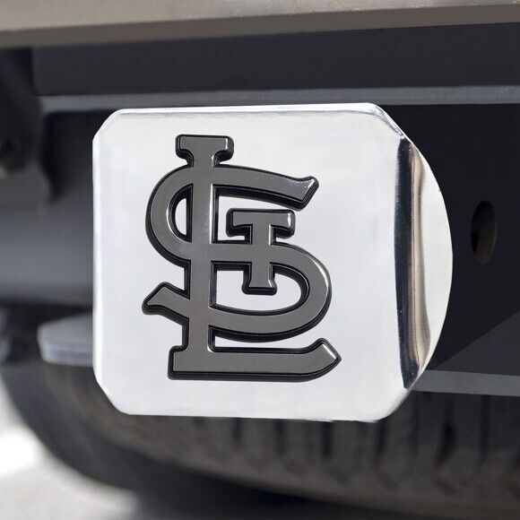 St. Louis Cardinals Hitch Cover - Heavy Duty Chrome  - 3.4" x 4"