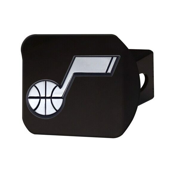 Utah Jazz Hitch Cover - Heavy Duty Black - 3.4" x 4"