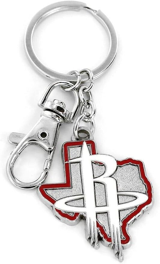 Houston Rockets State Design Heavyweight Metal Keychain Keyrings