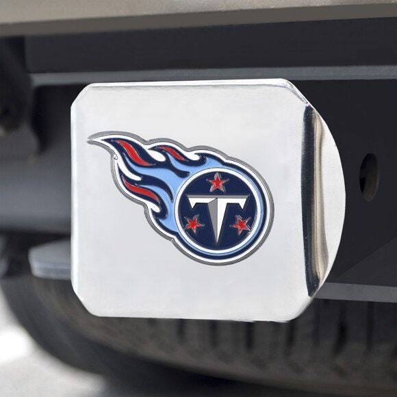 Tennessee Titans Hitch Cover  Color on Chrome 3.4"x4"  3D Molded Design  Made of