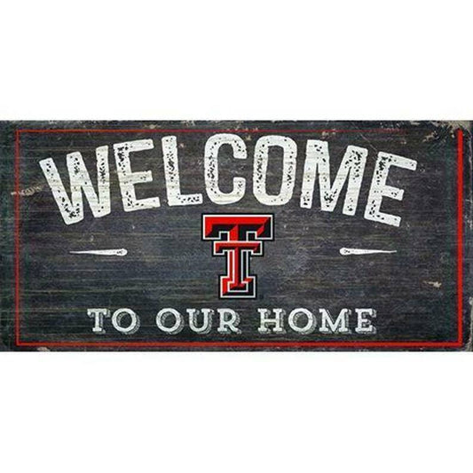 Texas Tech Red Raiders "Welcome Home" Wood Signs 6"x12"