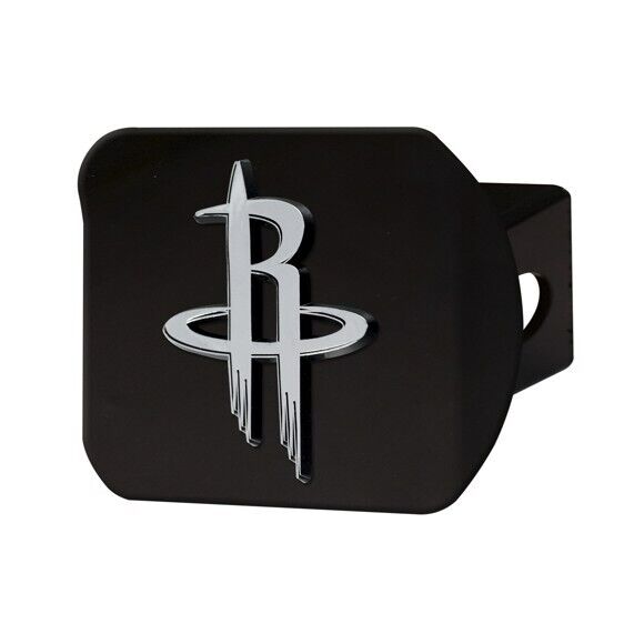 Houston Rockets Hitch Cover - Heavy Duty Black - 3.4" x 4"