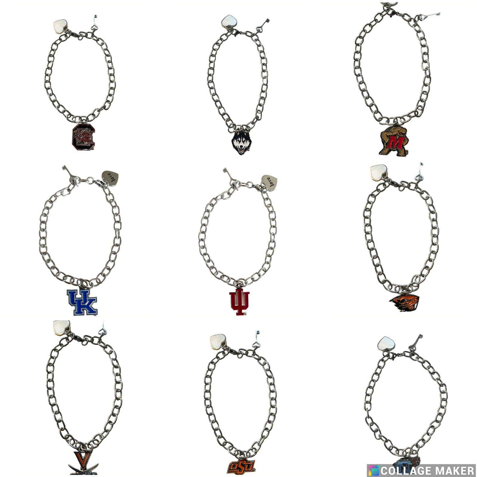 NCAA Licensed Bracelets - Pick Your Team - Stainless Steel