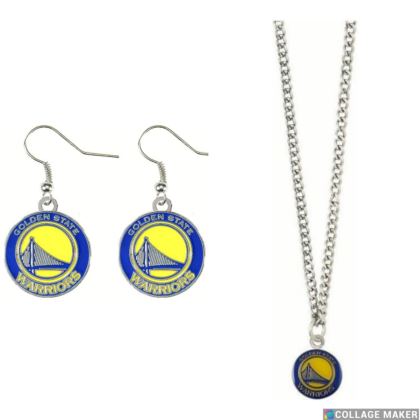 NBA Licensed Necklace & Dangler Earrings Set - Pick Your Team