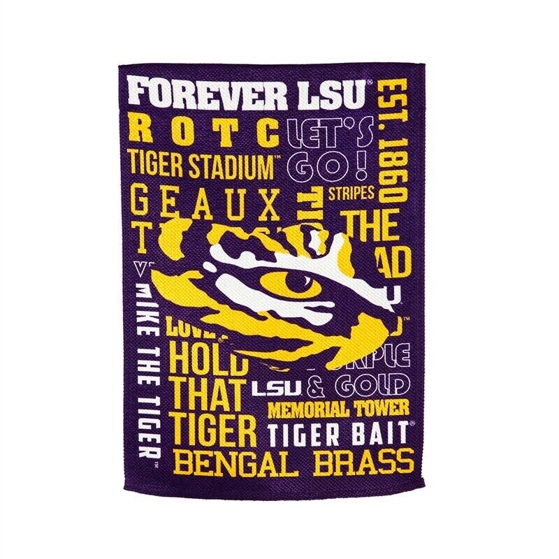 LSU Tigers Double Sided Suede Team Flags 28"X44"