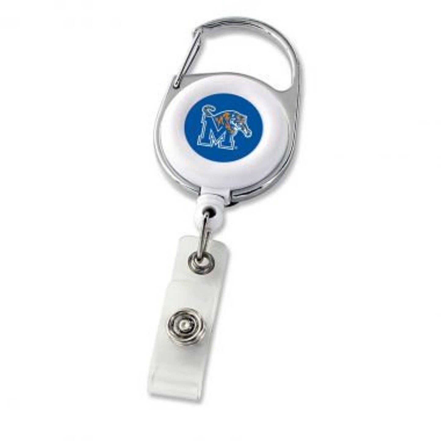 Memphis Tigers 24 inch Heavy Duty Retractable Nylon Cord Carabiner Clip