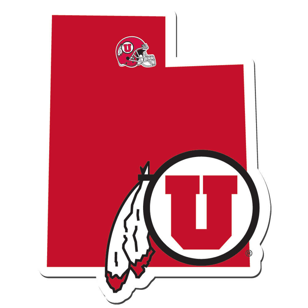 Utah Utes Home State Decal Sticker Vinyl Decal