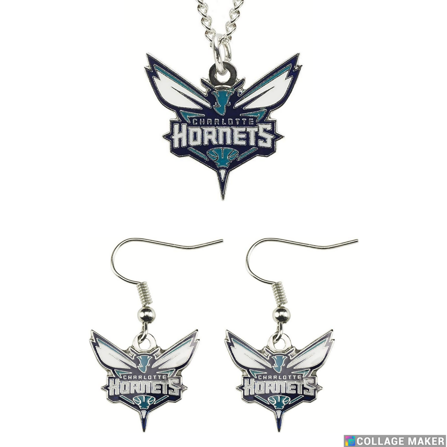 NBA Licensed Necklace & Dangler Earrings Set - Pick Your Team