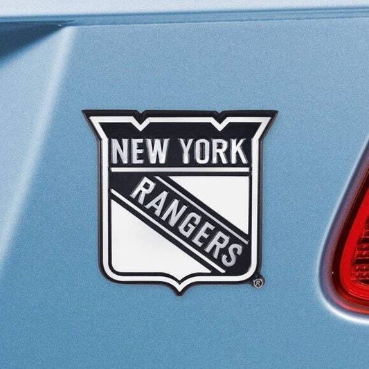 NEW YORK RANGERS - CHROME AUTO EMBLEM - 3" X 3"