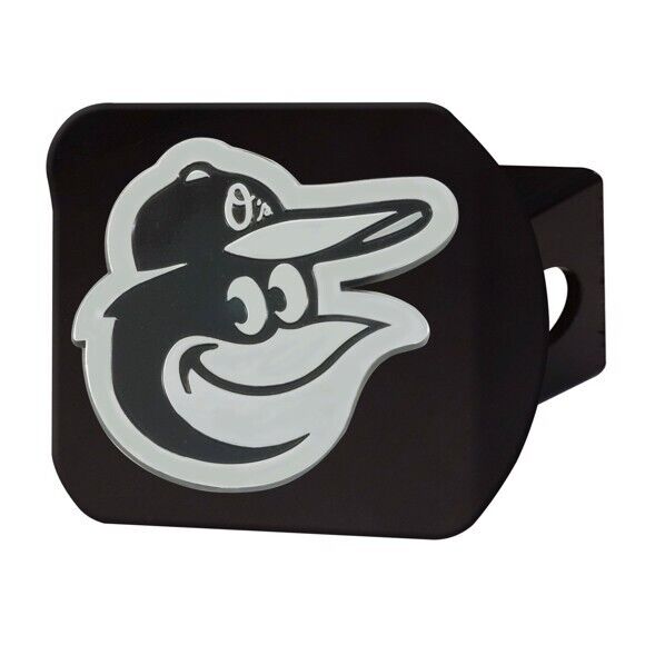 Baltimore Orioles Hitch Cover - Heavy Duty Black - 3.4" x 4"