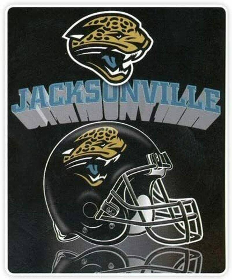 Jacksonville Jaguars Fleece Throw Blankets 50"x60" Whip Stitched