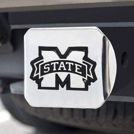 Mississippi State Bulldogs Hitch Cover - Heavy Duty Chrome  - 3.4" x 4"