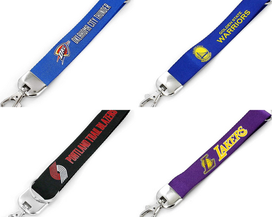 NBA Wristlet Lanyard Keychains - Pick Your Team