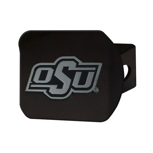 Oklahoma State Cowboys Hitch Cover - Heavy Duty Black - 3.4" x 4"