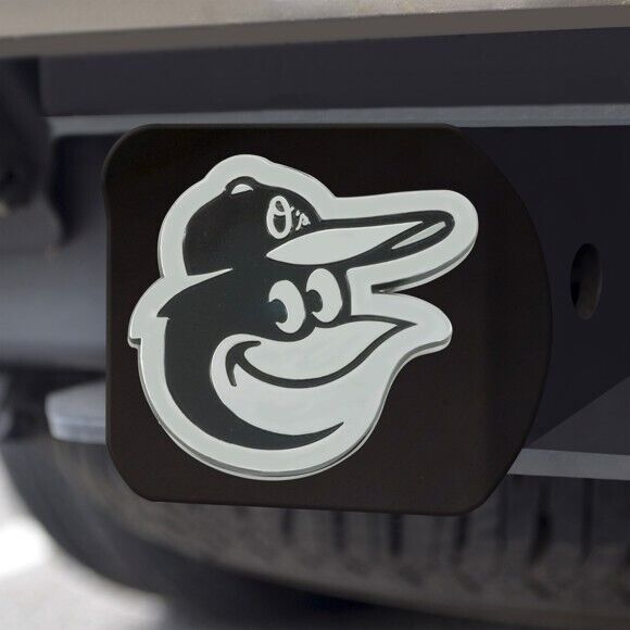 Baltimore Orioles Hitch Cover - Heavy Duty Black - 3.4" x 4"