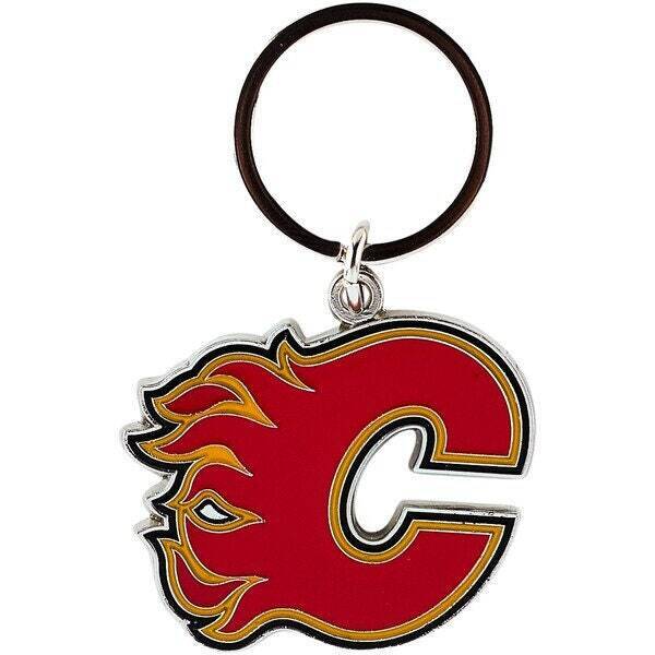 Calgary Flames Heavyweight Metal Keychain Keyrings