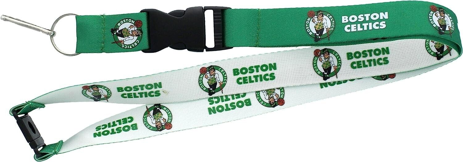 Boston Celtics Two Tone Lanyard Keychains