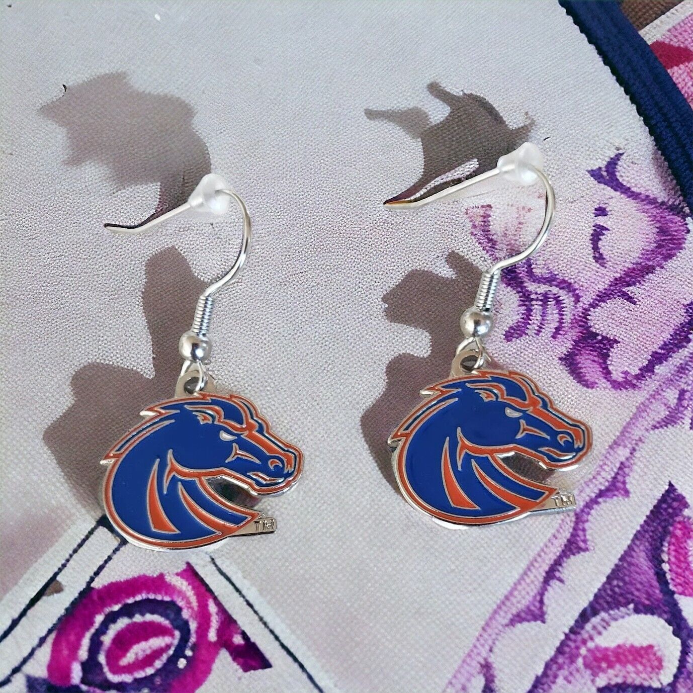 BOISE STATE BRONCOS DANGLER EARRINGS