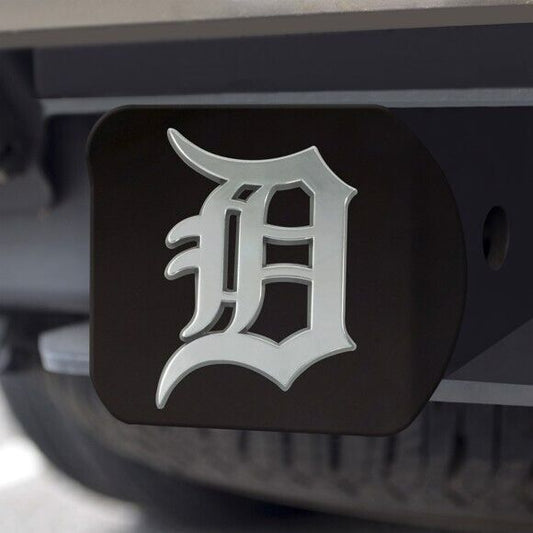 Detroit Tigers Hitch Cover - Heavy Duty Black - 3.4" x 4"