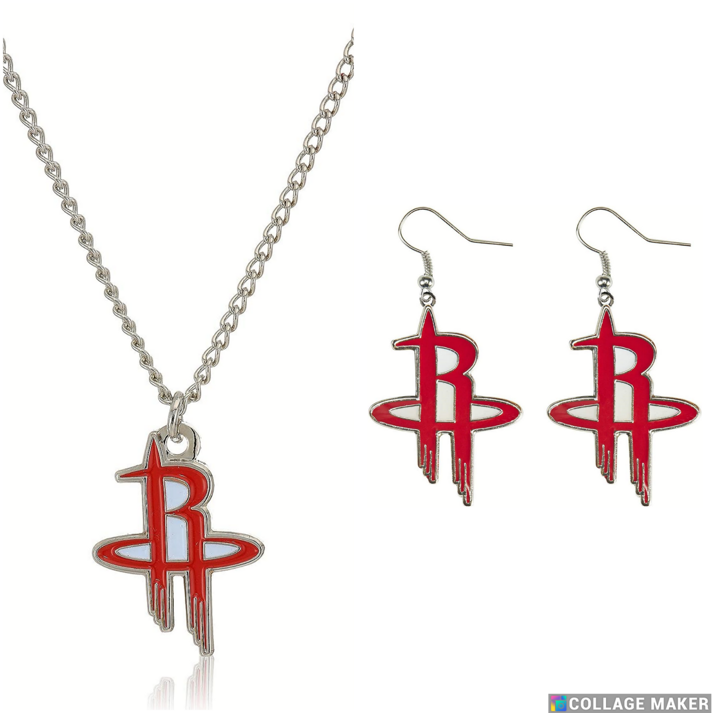 NBA Licensed Necklace & Dangler Earrings Set - Pick Your Team