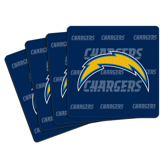 Los Angeles Chargers Neoprene Coasters  4" x 4"  Set of 4