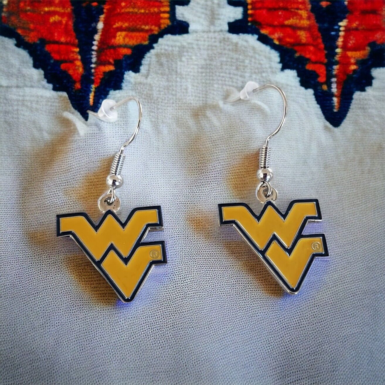 West Virginia Mountaineers Dangler Earrings