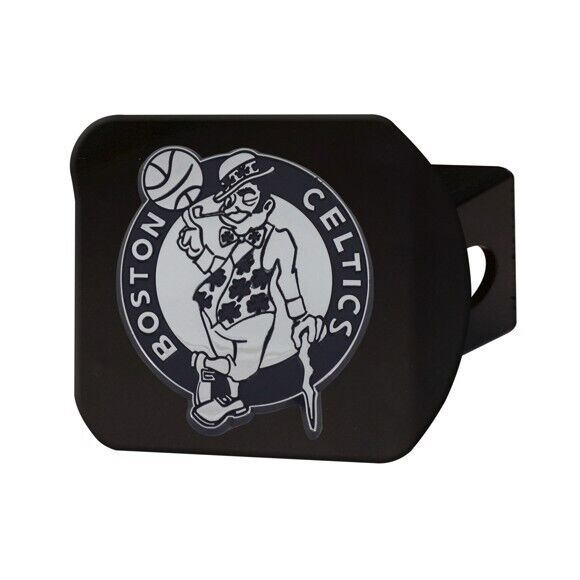 Boston Celtics Hitch Cover - Heavy Duty Black - 3.4" x 4"