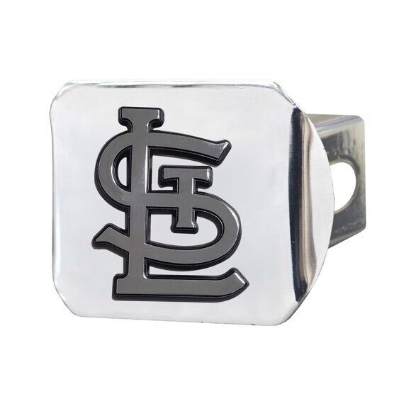 St. Louis Cardinals Hitch Cover - Heavy Duty Chrome  - 3.4" x 4"