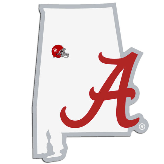 Alabama Crimson Tide Home State Decal Sticker Vinyl Decal