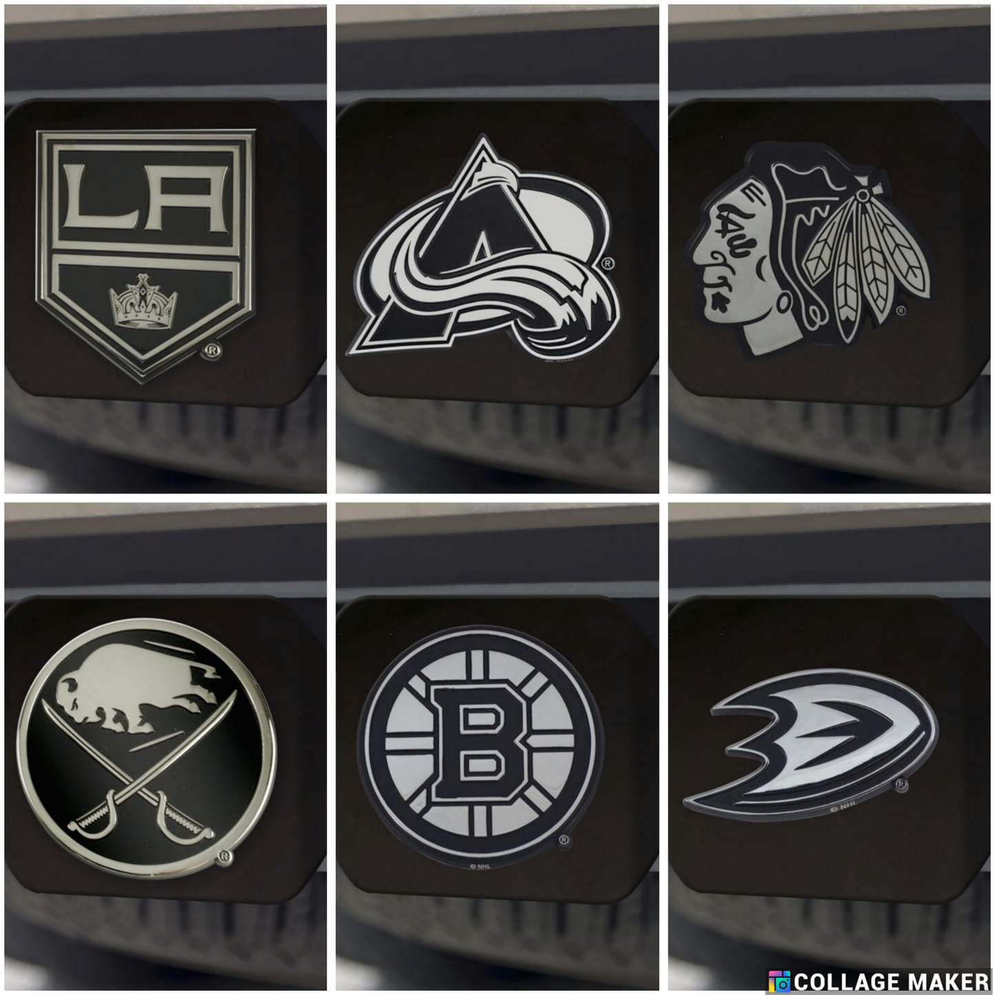 NHL Hitch Covers - Heavy Duty Black - 3.4" x 4" - PICK YOUR TEAM