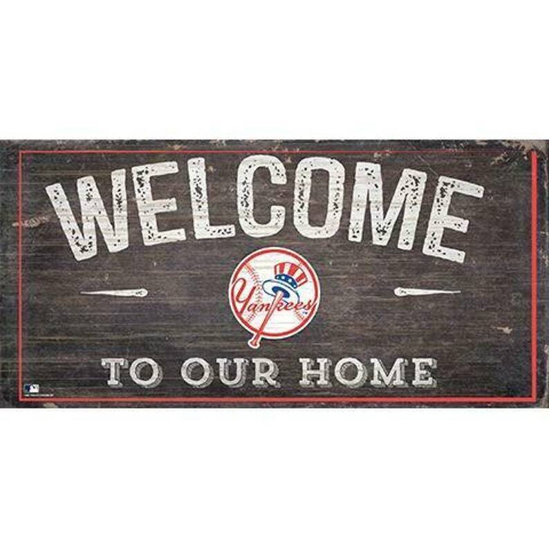 New York Yankees Wood Signs 6"x12"