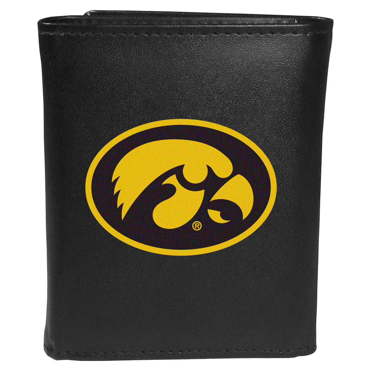 Iowa Hawkeyes Leather Tri-fold Wallet Large Logo