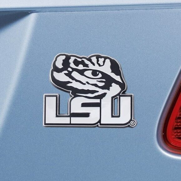 LSU TIGERS - CHROME AUTO EMBLEM - 3" X 3"